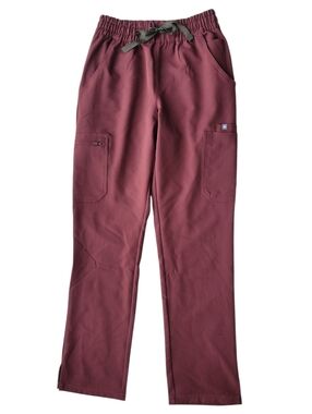 Figs Dowa High Waisted Relaxed Straight Leg Scrub Pants Walnut XS NWT